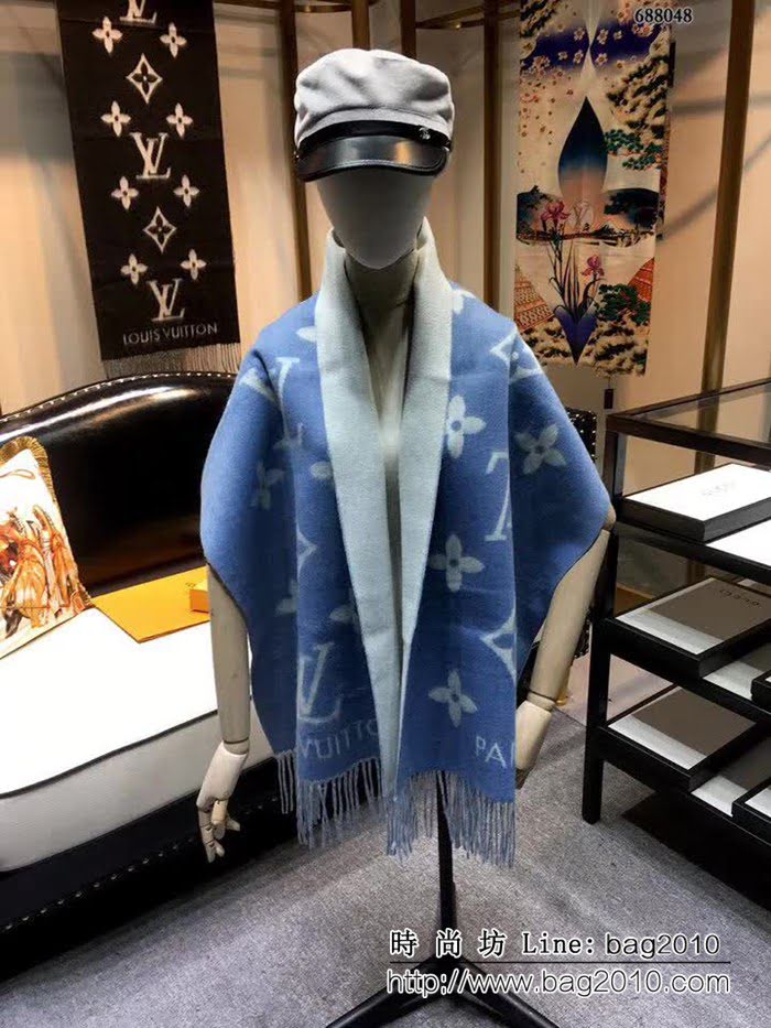 路易威登LV2018秋冬新款加厚羊絨圍巾 霍思燕款 688048 LLWJ6039